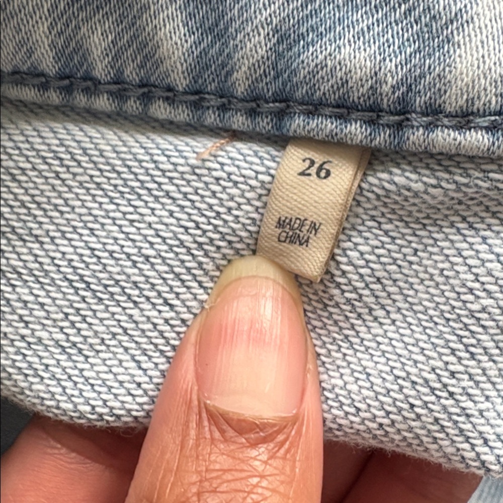 Faherty stretch terry patch pocket blue flare jeans retro hipster festival 26 - Picture 9 of 11